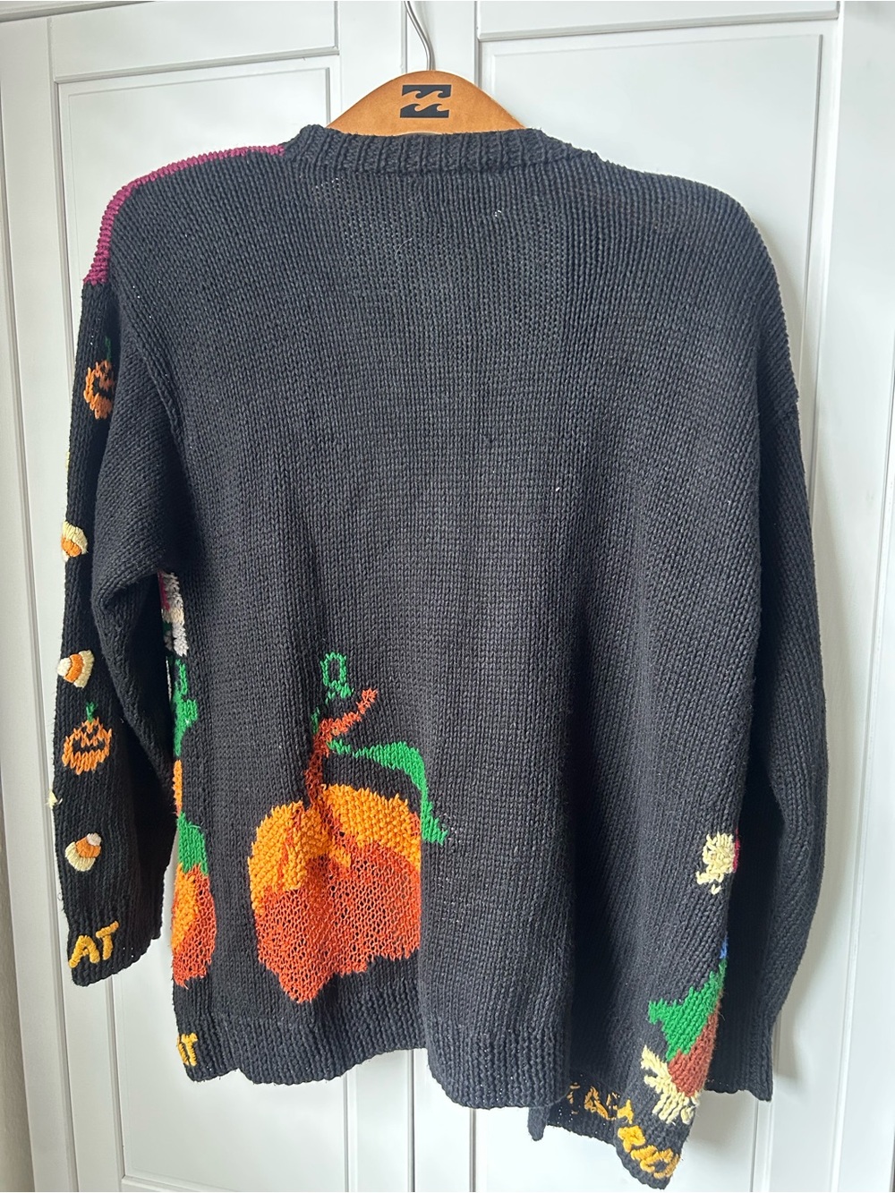 Susan Bristol Black Trick Or Treat Hand-Knit Sweater - Picture 8 of 11